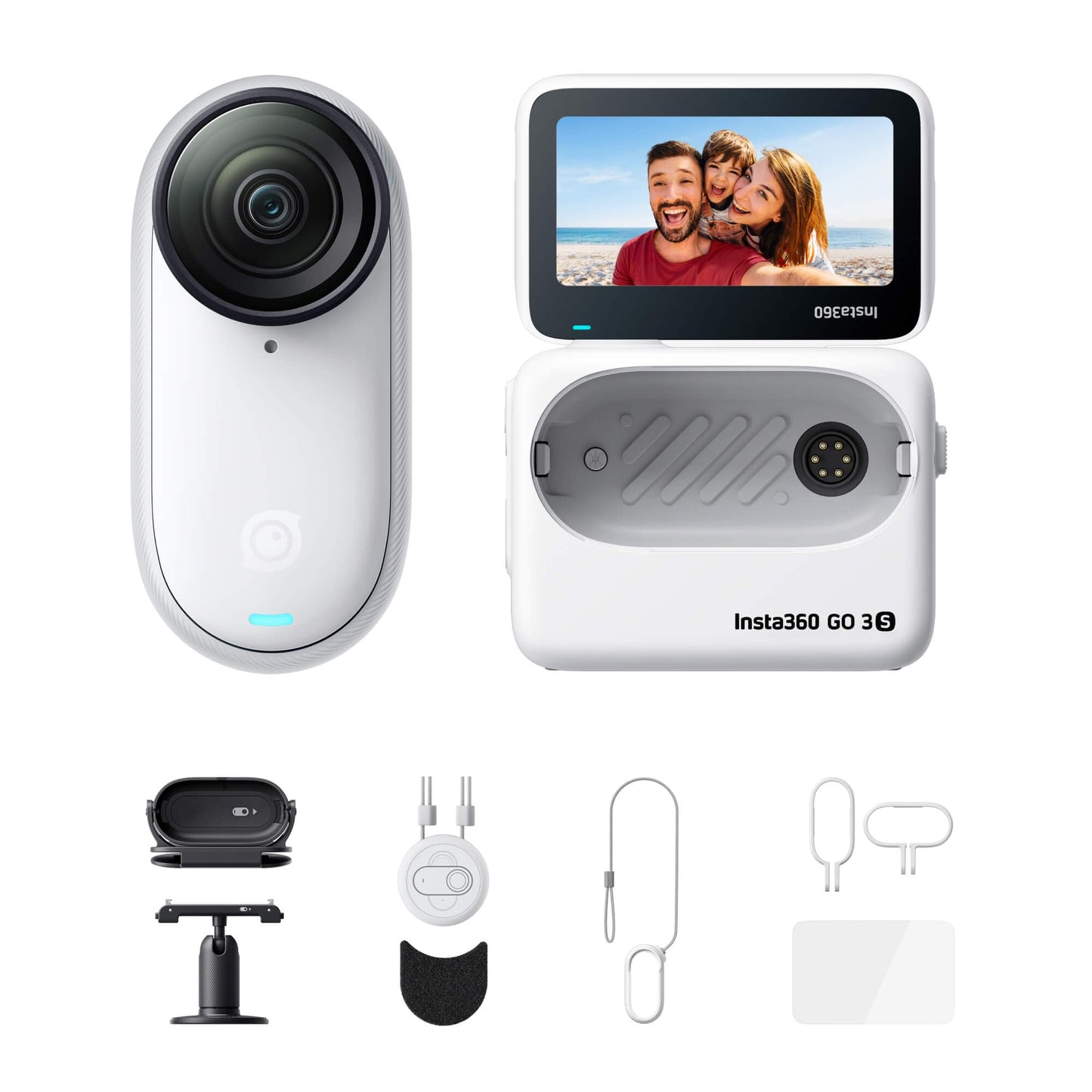 Insta360 GO 3S - 128 GB Black 4K Tiny Portable Vlogging Camera, Hands-Free POVs, Mount Anywhere, Stabilization, 140 Min Battery Life, 10m Waterproof, Pet POV