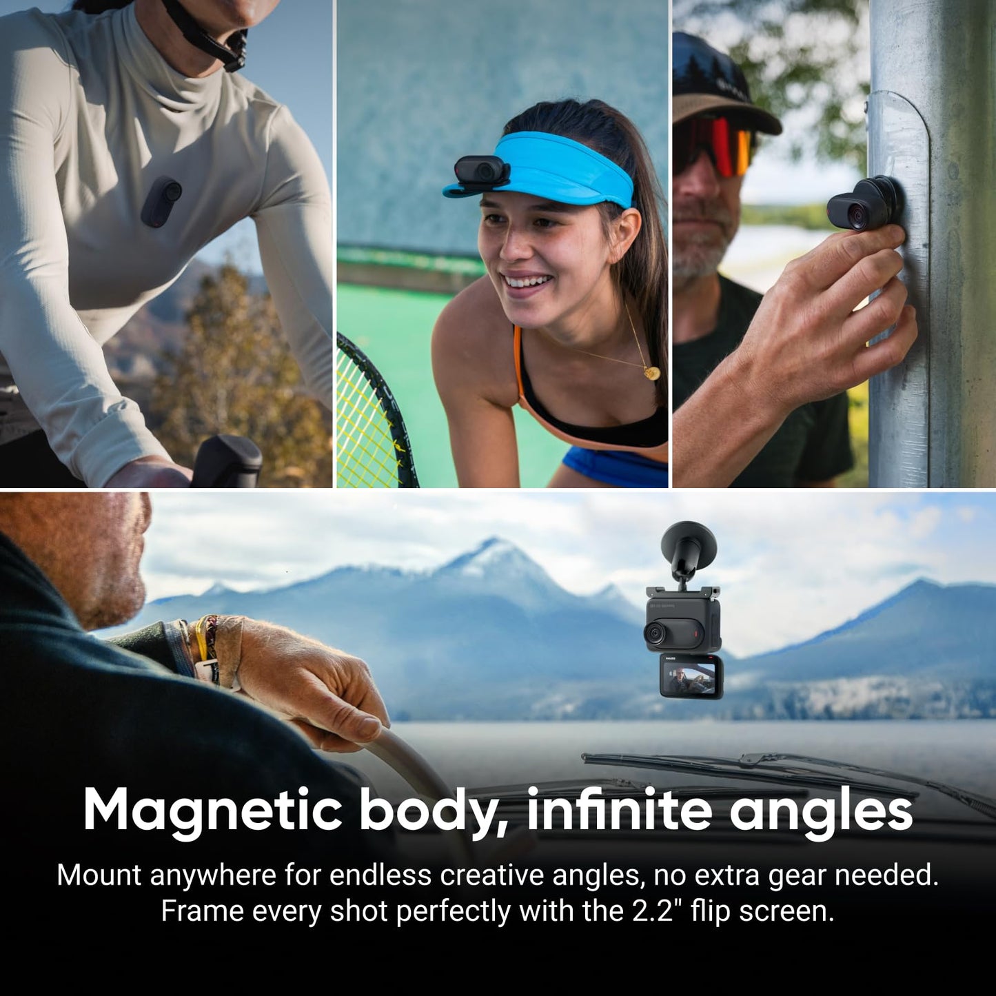 Insta360 GO 3S - 128 GB Black 4K Tiny Portable Vlogging Camera, Hands-Free POVs, Mount Anywhere, Stabilization, 140 Min Battery Life, 10m Waterproof, Pet POV
