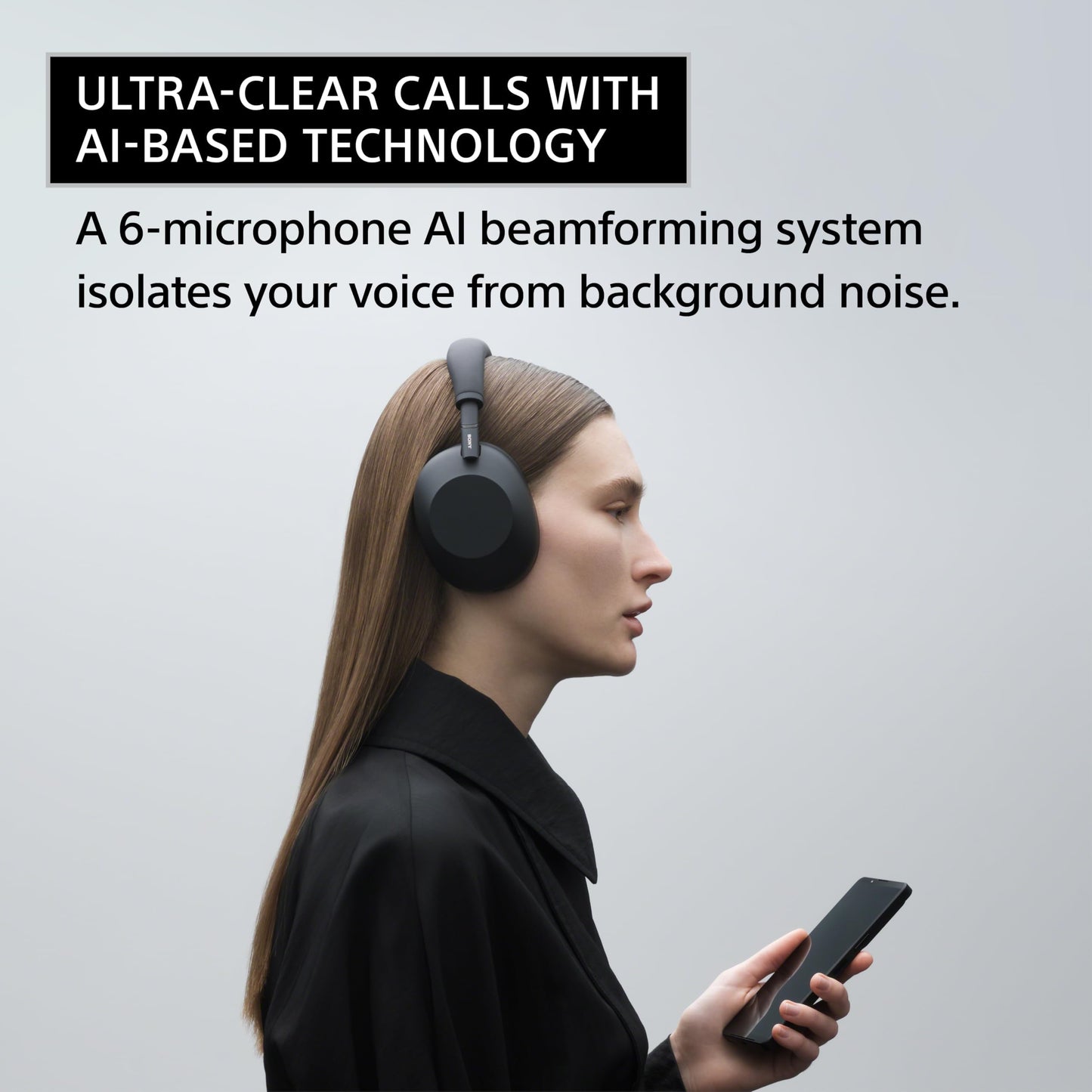Sony WH-1000XM6 The Best Noise Canceling Wireless Headphones, HD NC Processor QN3, 12 Microphones, Adaptive NC Optimizer, Mastered by Engineers, Studio-Quality, 30-Hour Battery, Black