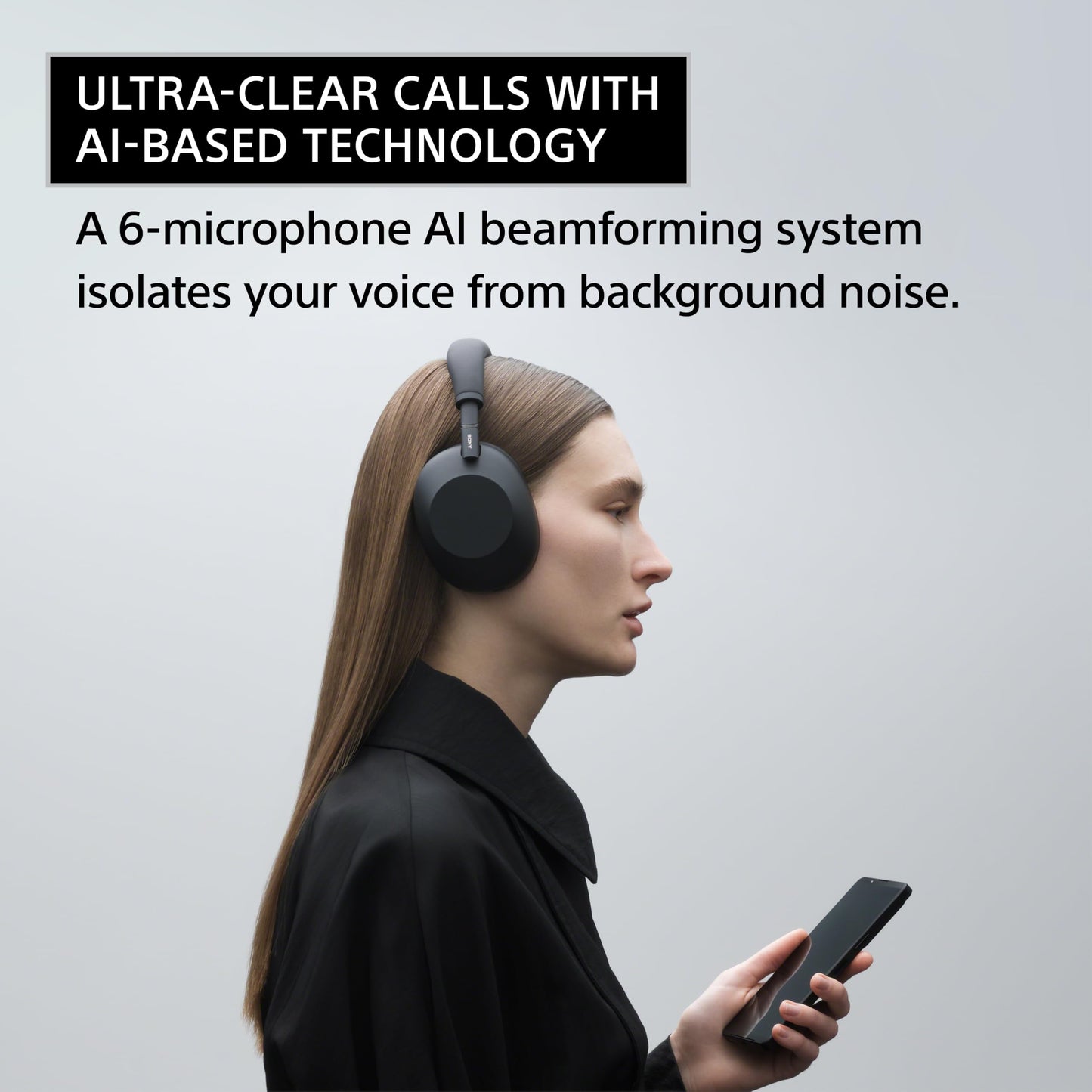Sony WH-1000XM6 The Best Noise Canceling Wireless Headphones, HD NC Processor QN3, 12 Microphones, Adaptive NC Optimizer, Mastered by Engineers, Studio-Quality, 30-Hour Battery, Black