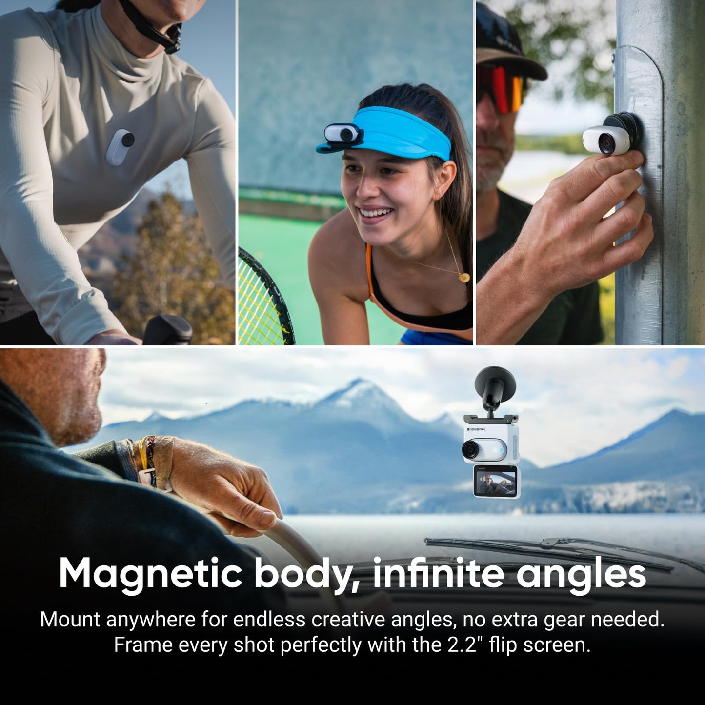 Insta360 GO 3S - 128 GB Black 4K Tiny Portable Vlogging Camera, Hands-Free POVs, Mount Anywhere, Stabilization, 140 Min Battery Life, 10m Waterproof, Pet POV