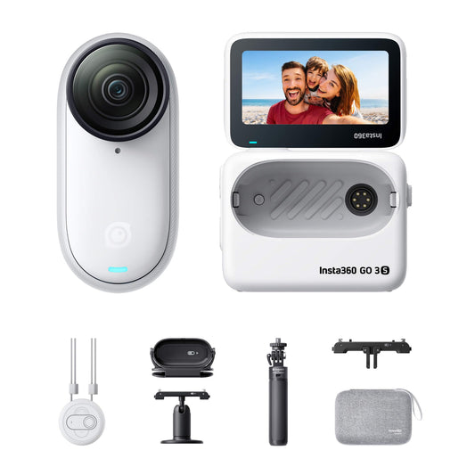 Insta360 GO 3S - 128 GB Black 4K Tiny Portable Vlogging Camera, Hands-Free POVs, Mount Anywhere, Stabilization, 140 Min Battery Life, 10m Waterproof, Pet POV