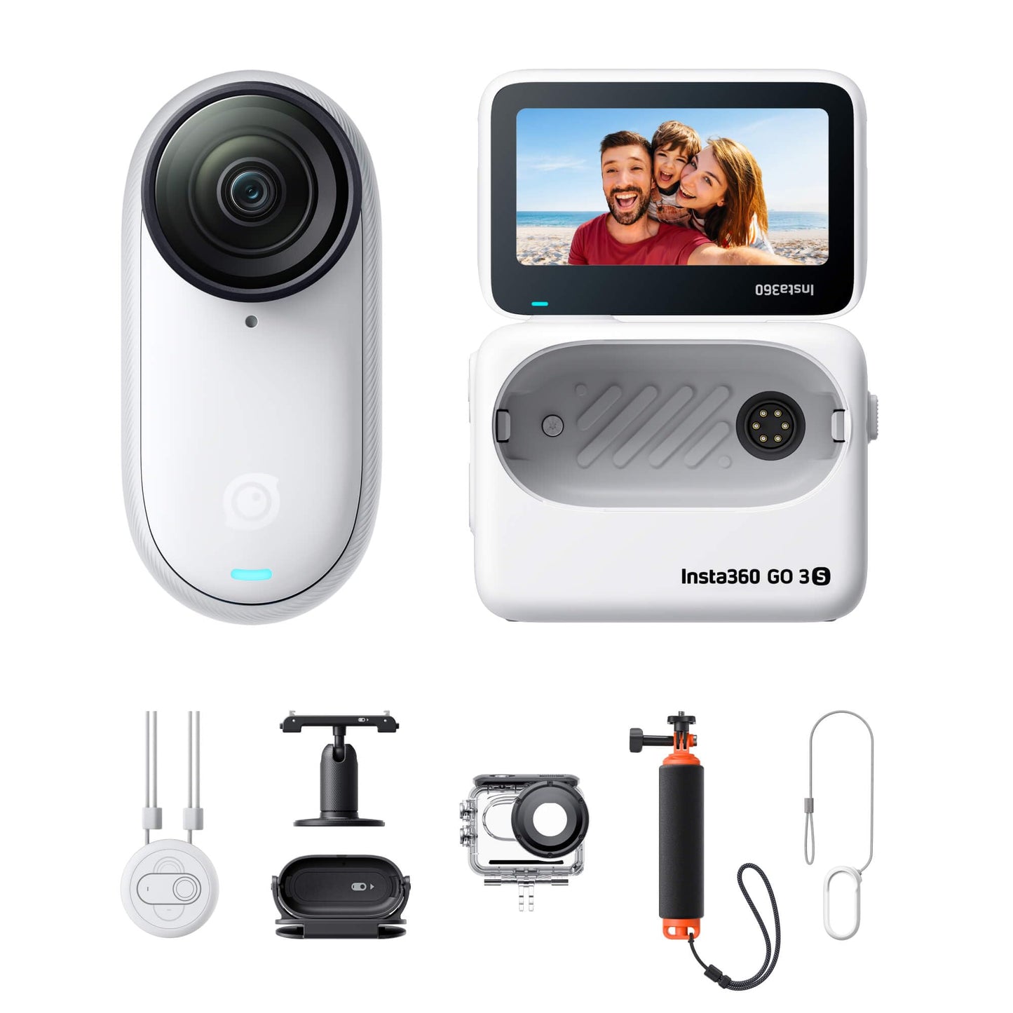 Insta360 GO 3S - 128 GB Black 4K Tiny Portable Vlogging Camera, Hands-Free POVs, Mount Anywhere, Stabilization, 140 Min Battery Life, 10m Waterproof, Pet POV