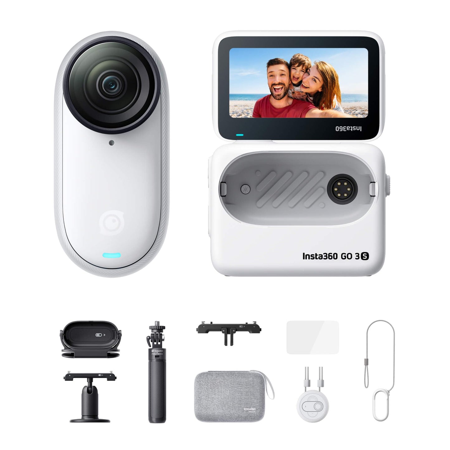 Insta360 GO 3S - 128 GB Black 4K Tiny Portable Vlogging Camera, Hands-Free POVs, Mount Anywhere, Stabilization, 140 Min Battery Life, 10m Waterproof, Pet POV