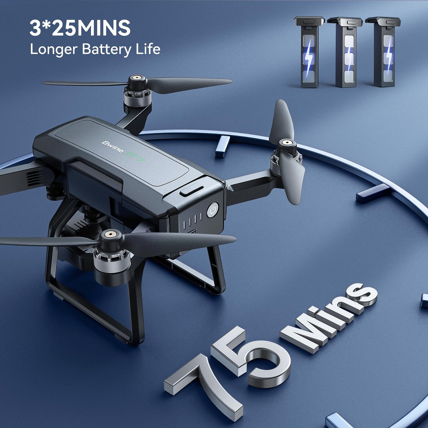 Bwine F7GIM Pro Drone with 6K UHD Camera, 3-Axis Brushless Gimbal, 4K/30fps Video, GPS Smart Control for Adults and Beginner, Plus 70Mins Flight Time, 10000Ft FPV Digital Transmission and TOF Safety Support