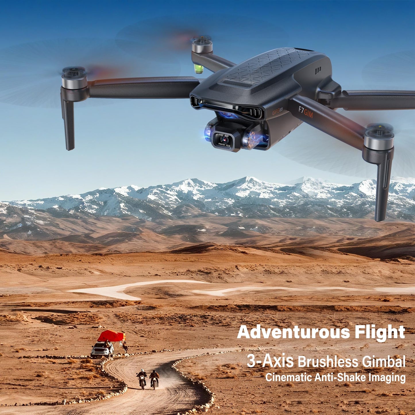 Bwine F7GIM Pro Drone with 6K UHD Camera, 3-Axis Brushless Gimbal, 4K/30fps Video, GPS Smart Control for Adults and Beginner, Plus 70Mins Flight Time, 10000Ft FPV Digital Transmission and TOF Safety Support