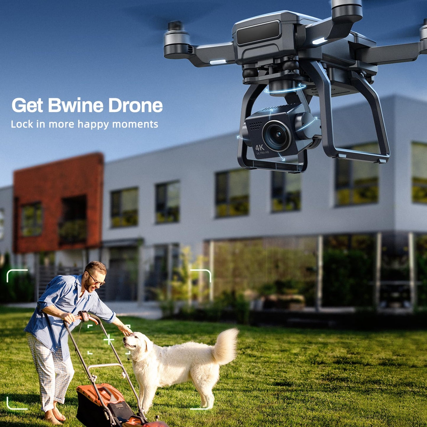 Bwine F7GIM Pro Drone with 6K UHD Camera, 3-Axis Brushless Gimbal, 4K/30fps Video, GPS Smart Control for Adults and Beginner, Plus 70Mins Flight Time, 10000Ft FPV Digital Transmission and TOF Safety Support