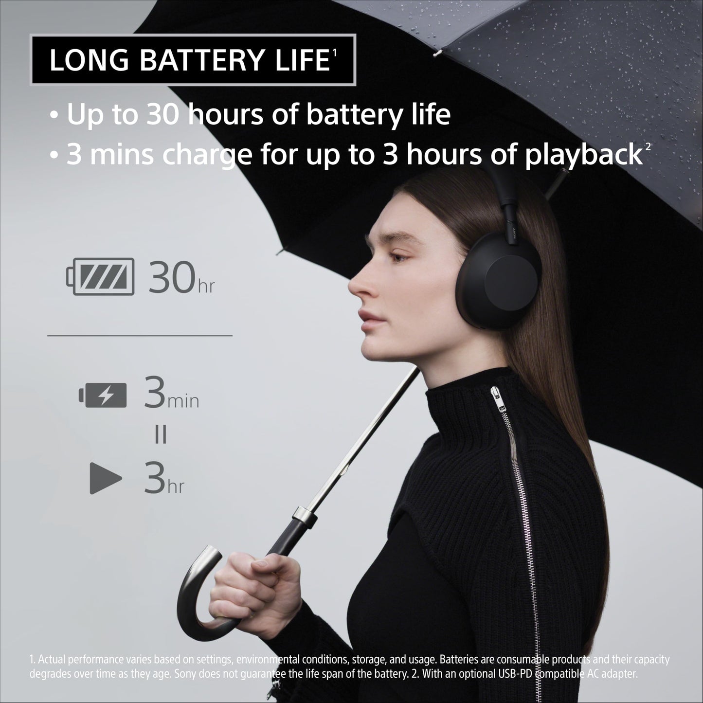 Sony WH-1000XM6 The Best Noise Canceling Wireless Headphones, HD NC Processor QN3, 12 Microphones, Adaptive NC Optimizer, Mastered by Engineers, Studio-Quality, 30-Hour Battery, Black