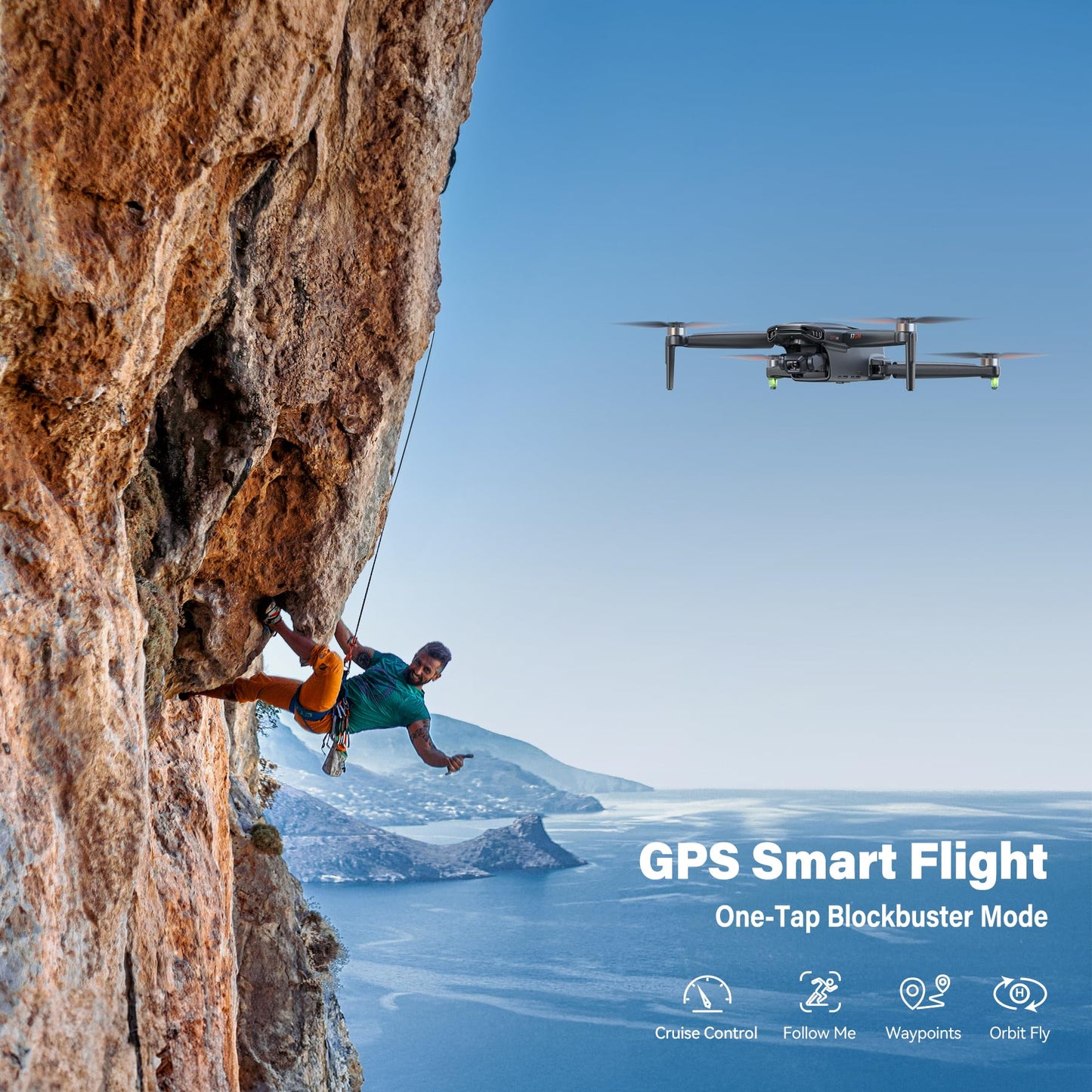 Bwine F7GIM Pro Drone with 6K UHD Camera, 3-Axis Brushless Gimbal, 4K/30fps Video, GPS Smart Control for Adults and Beginner, Plus 70Mins Flight Time, 10000Ft FPV Digital Transmission and TOF Safety Support